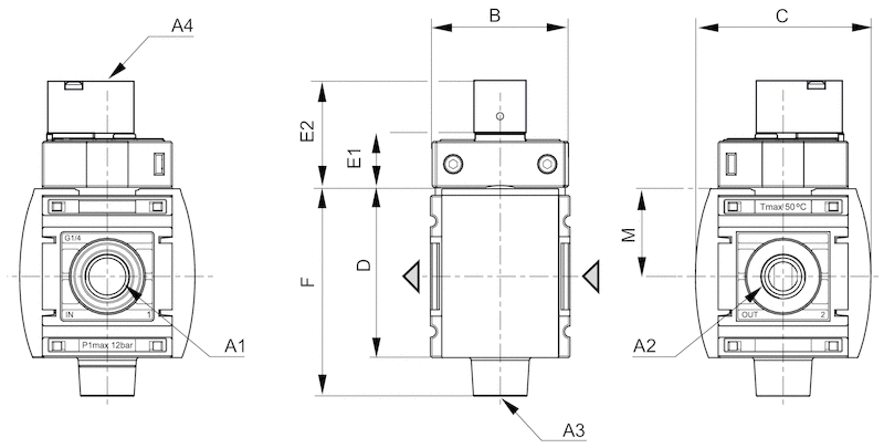 Aventics 3/2 -пневмораспределитель с пневматическим управлением, Cерия AS1-SOV - R412014743 Cерия AS1-SOV - R412014743